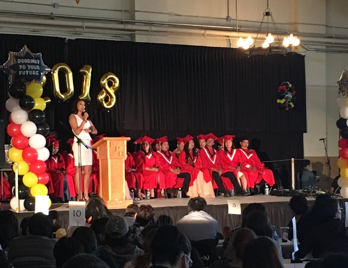 @AshCallingbull dropped some serious encouragement and inspiration on these #DFCHS grads 
“Education is like culture, you can carry it with you wherever you go”