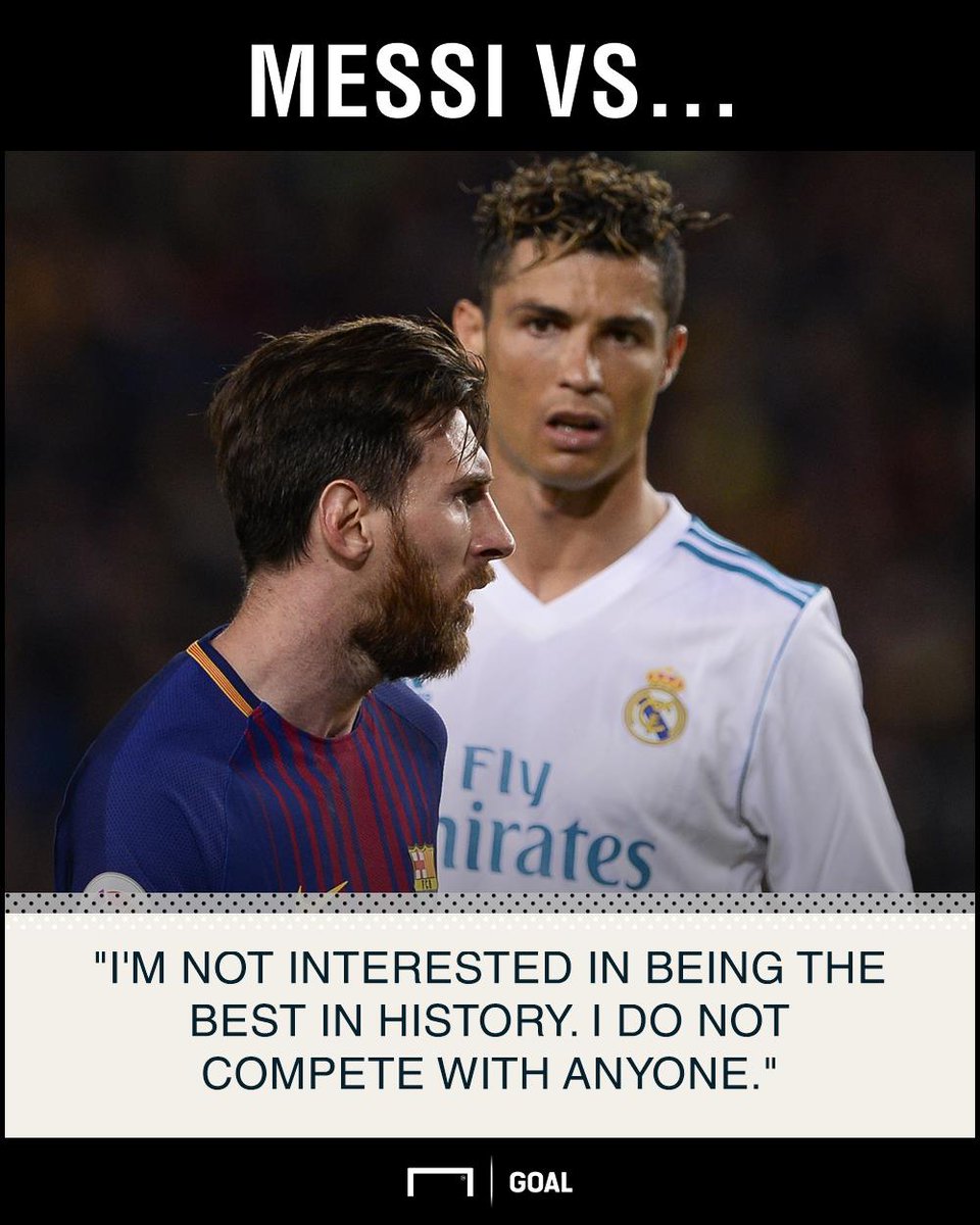goal's tweet photo. Messi or Ronaldo? Ronaldo or Messi?

Messi doesn't care...

https://t.co/P6UZm2DWO5 https://t.co/XQonybfuAp