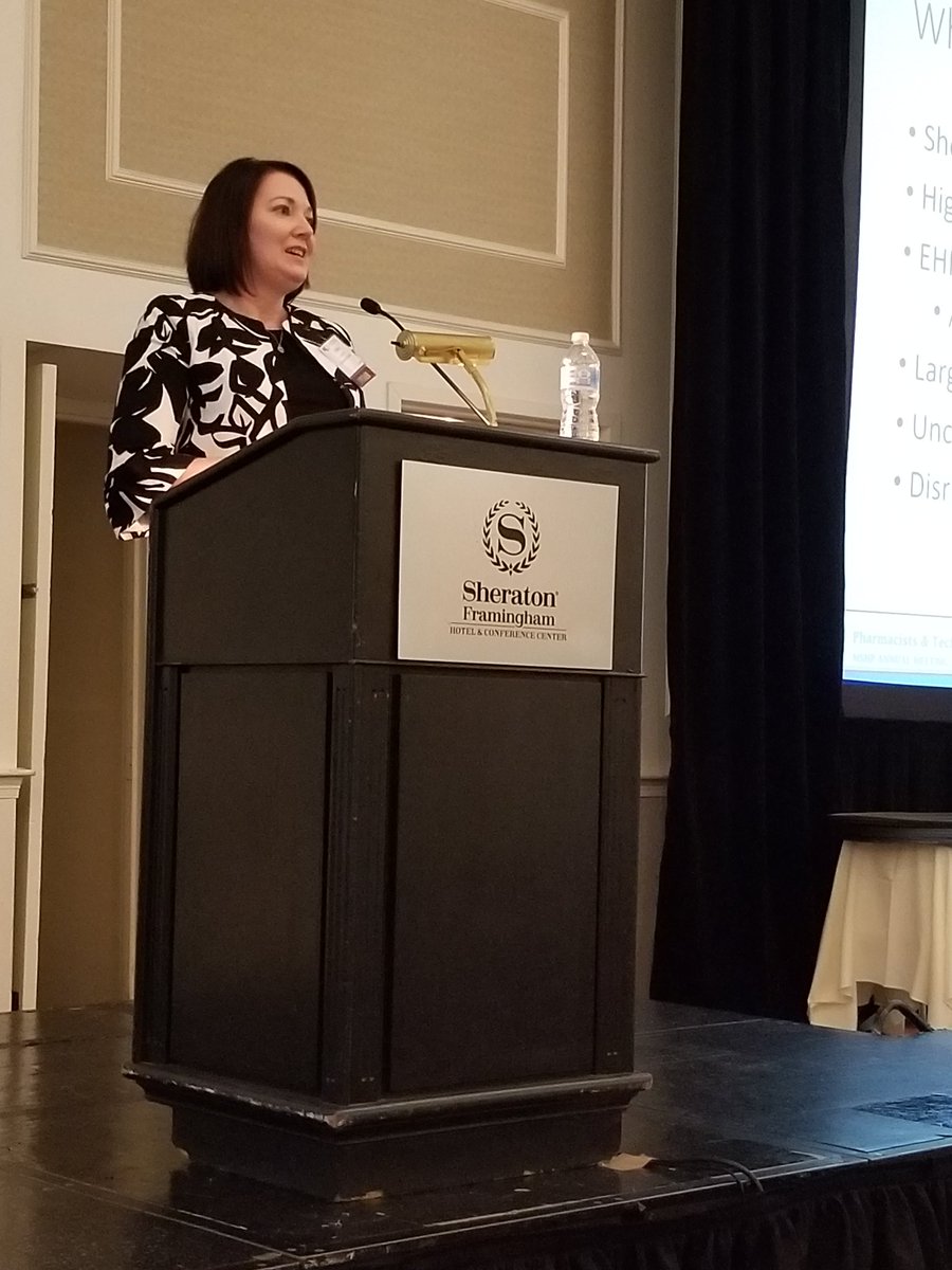 mmPharmD's tweet photo. Hearing about the Epic Battle of Drug Shortages from @foxerinr.  "I never promised this talk would be cheery" #MASHP18 https://t.co/RxaWzDmrLa