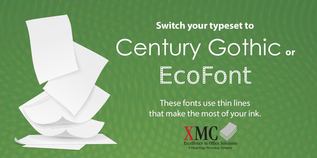 Rethink your ink! Your font choice makes a difference. What are your #greenhacks? Share them with us! xerox.bz/2HFyA0m