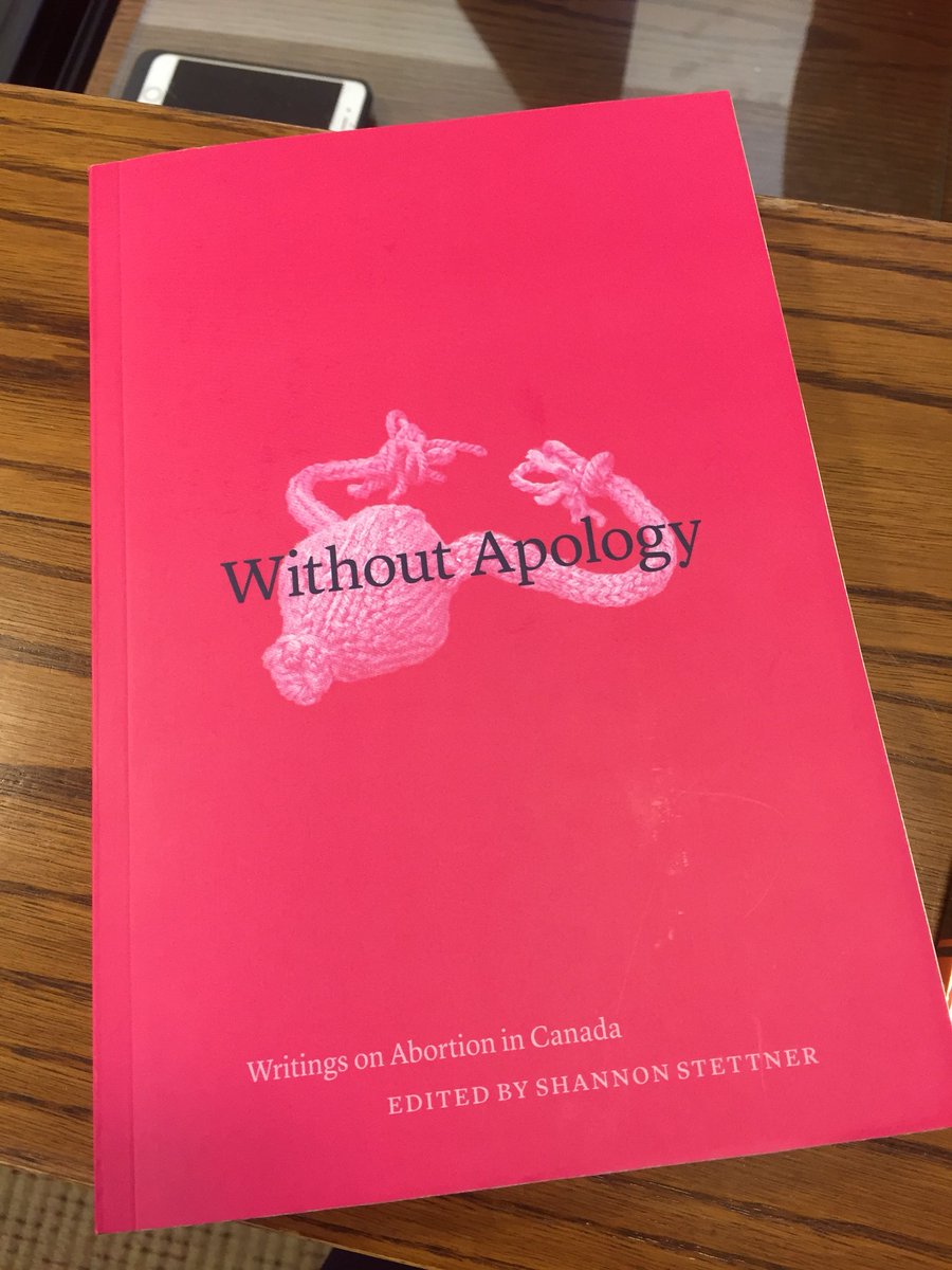 rluff's tweet photo. 1/2 It’s #abbook day! I picked up a couple I think the #UCP might benefit from reading. 1) “Without Apology- writings on Abortion in Canada” Maybe you can read it while you’re not voting! #ableg https://t.co/VqcNzs8jgT