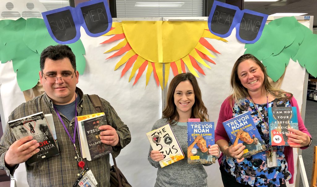 MLuckritz's tweet photo. @RMHSMUSTANGS staff understands life-long reading = life-long learning!  Summer Reading Kickoff Celebration #RMHSReads https://t.co/PWh650HDRN