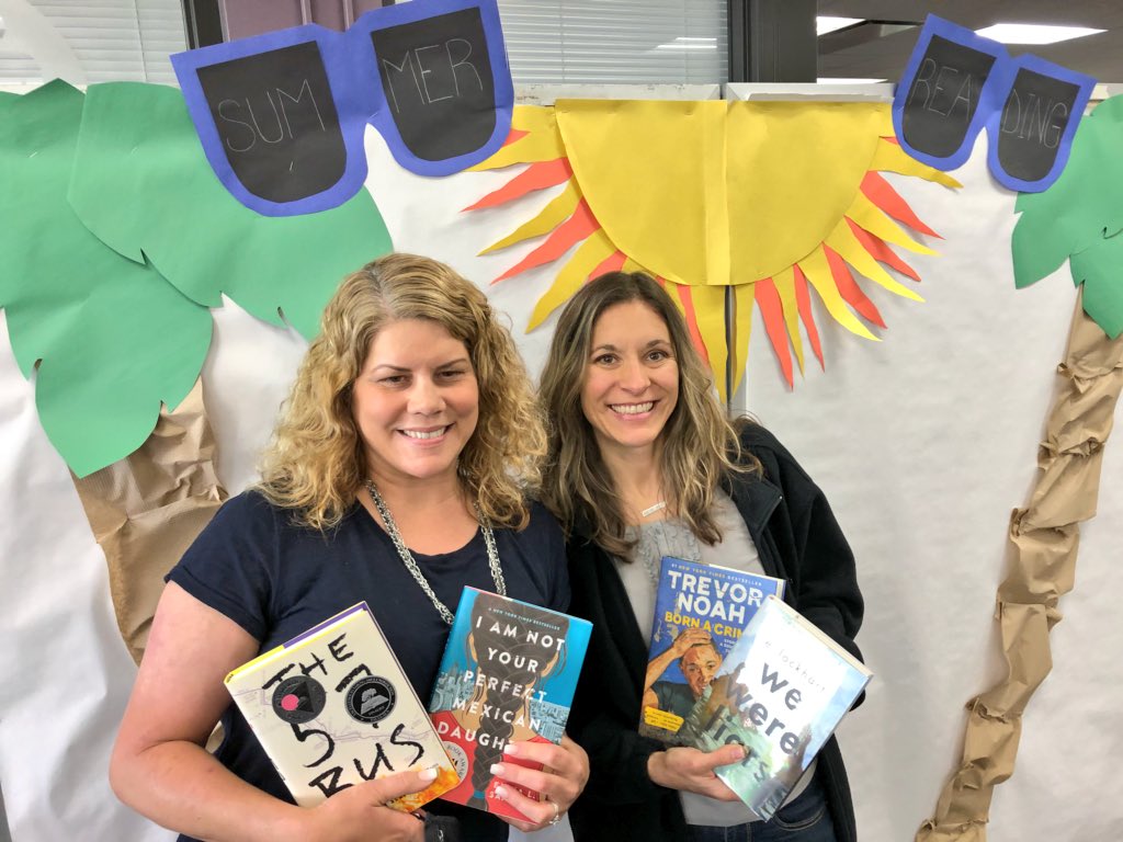 MLuckritz's tweet photo. So much excitement around @RMHSMUSTANGS 2018 Summer Reading!  #RMHSReads https://t.co/sZX7siHDN7