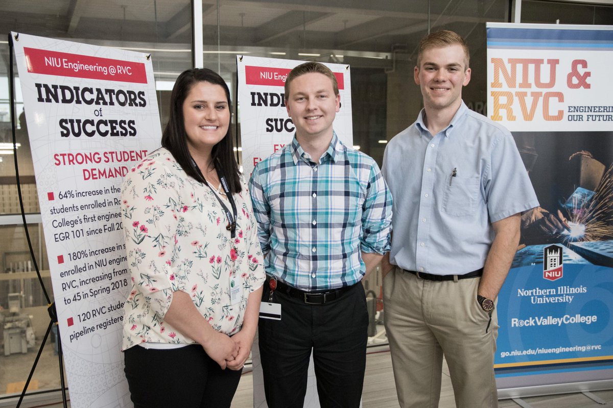 What a wonderful day to celebrate <a href="/NIURVC_Engineer/">EngineeringOurFuture</a> program graduates! Nicole Gould, Bradley Robison, and Ethan Johnson are the program's first graduates to complete their Bachelor of Science in Mechanical Engineering bit.ly/2jXE1dq