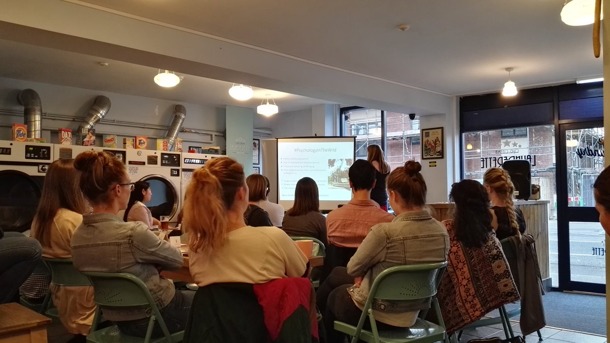jmillicano's tweet photo. Enjoying learning about #PsychologyInTheWild with @drboothroyd #Pint18 @pintofscience https://t.co/ZcQ56YdlyB