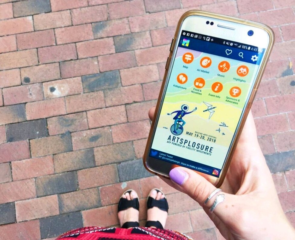 artsplosure's tweet photo. Download the free Artsplosure app to make the most out of your weekend of Art for All! Explore our art market, music lineups, festival highlights and everything else to see and do at Artsplosure! https://t.co/dvn3MH0P65