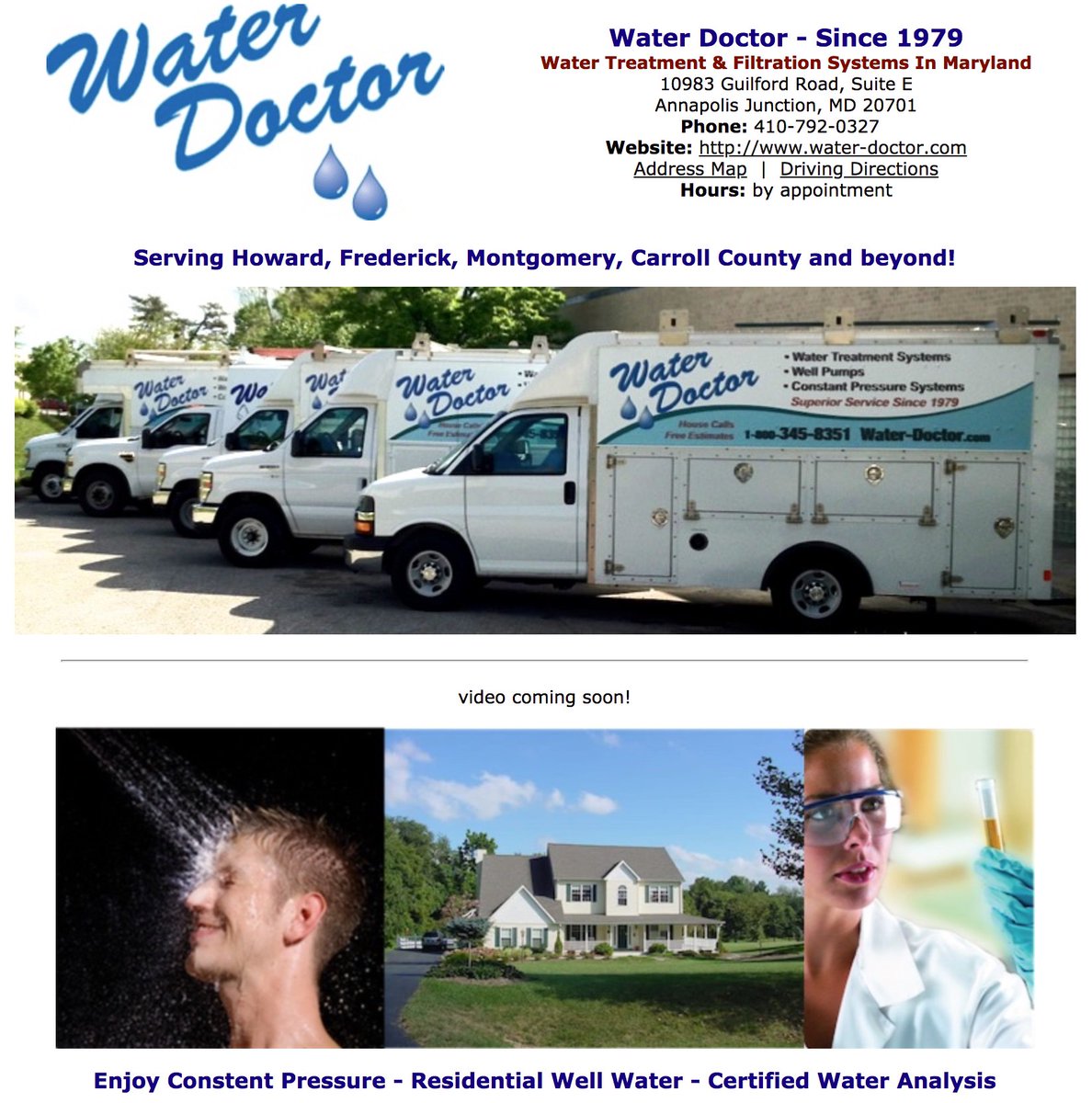 CraigShipp's tweet photo. Water Doctor - Since 1979 - Water Treatment &amp; Filtration Systems In Maryland

10983 Guilford Road, Suite E
Annapolis Junction, MD 20701
Phone: 410-792-0327
https://t.co/FYmStU474o https://t.co/7prwAHRMn4