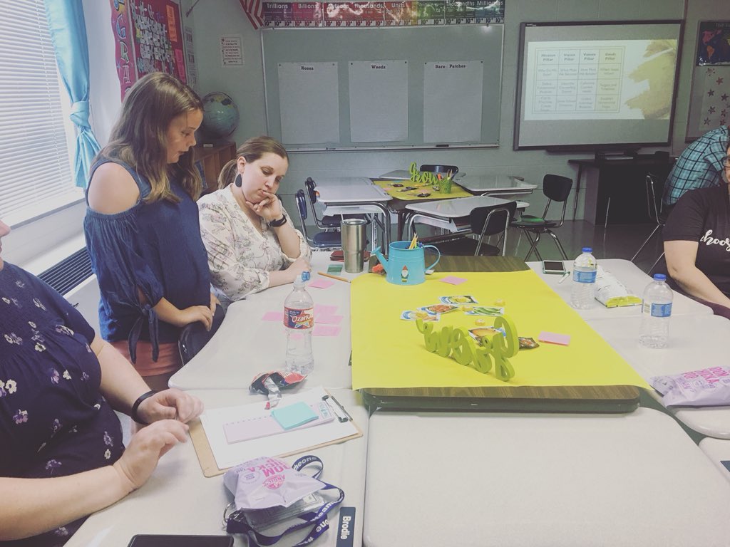 MLEPrincipal's tweet photo. Tending to our garden! Rewriting the vision &amp; mission for #teamSterling alongside parents, teachers, and students. Identified our roses, weeds, and bare patches! #atplc #moedchat #PrincipalsinAction #moplc #lovemyschool #moswpbis #warrensburg @MOEducation https://t.co/etZ0UgeMt9