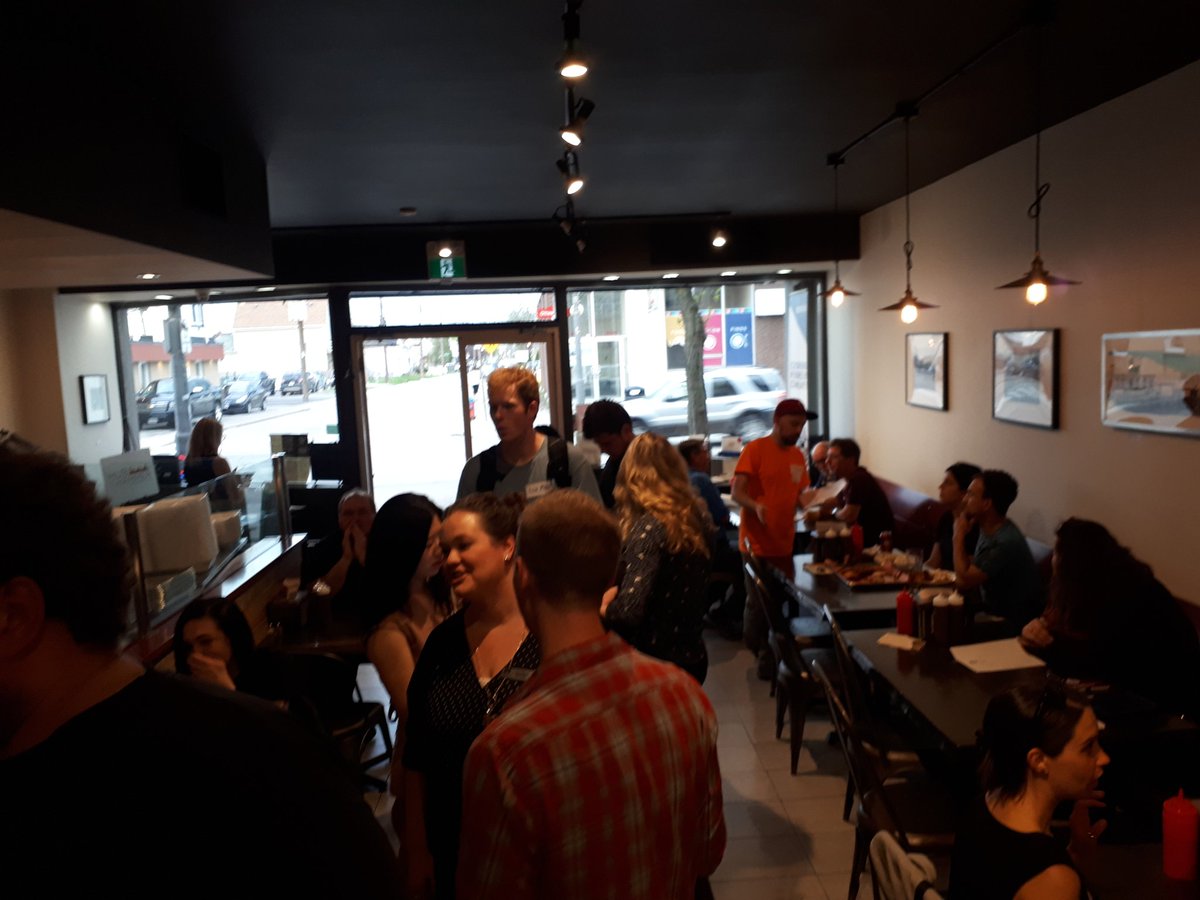 temo_takeson's tweet photo. Enjoying @HamiltonHIVE #YPWeek2018 at @ssbbqhouse the member trivia night with @k8whalen + @cassdambrosio .. Tough questions, great evening ๐ #hamont #networking https://t.co/hQdRVFWKQK