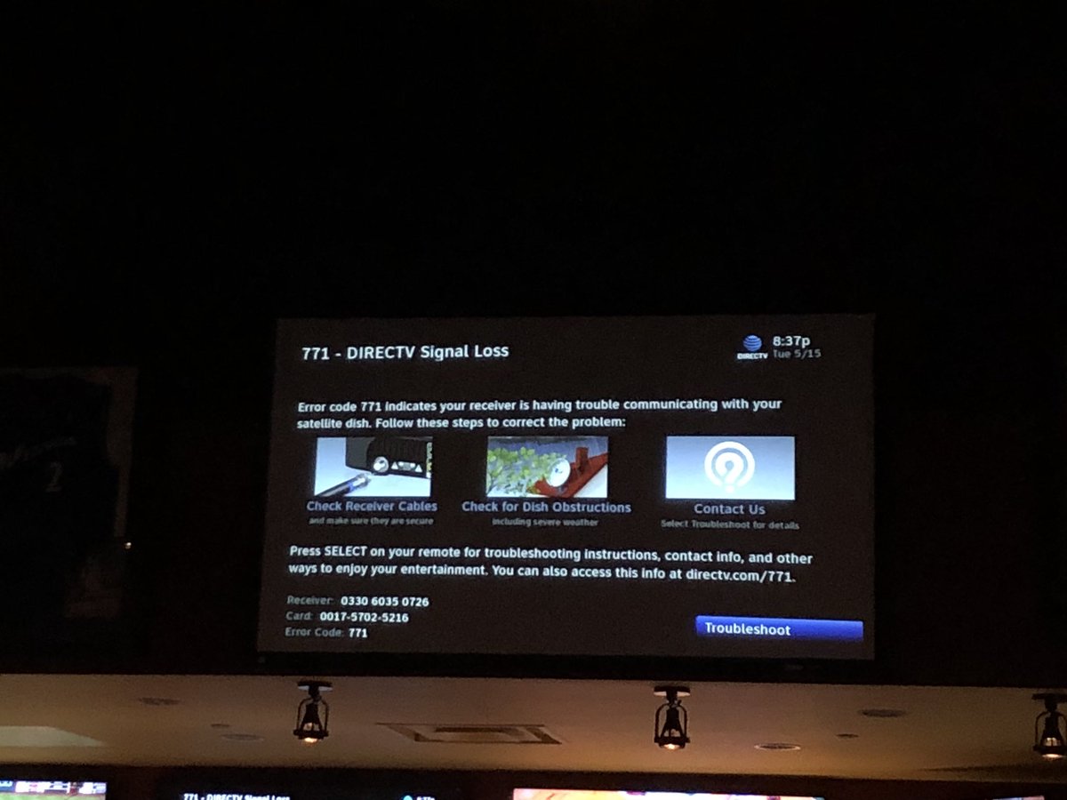 BrianKal's tweet photo. When thunderstorms get in the way of #ALLCAPS viewing @BWWings #irrops @DIRECTV https://t.co/3Sla3PsvA3