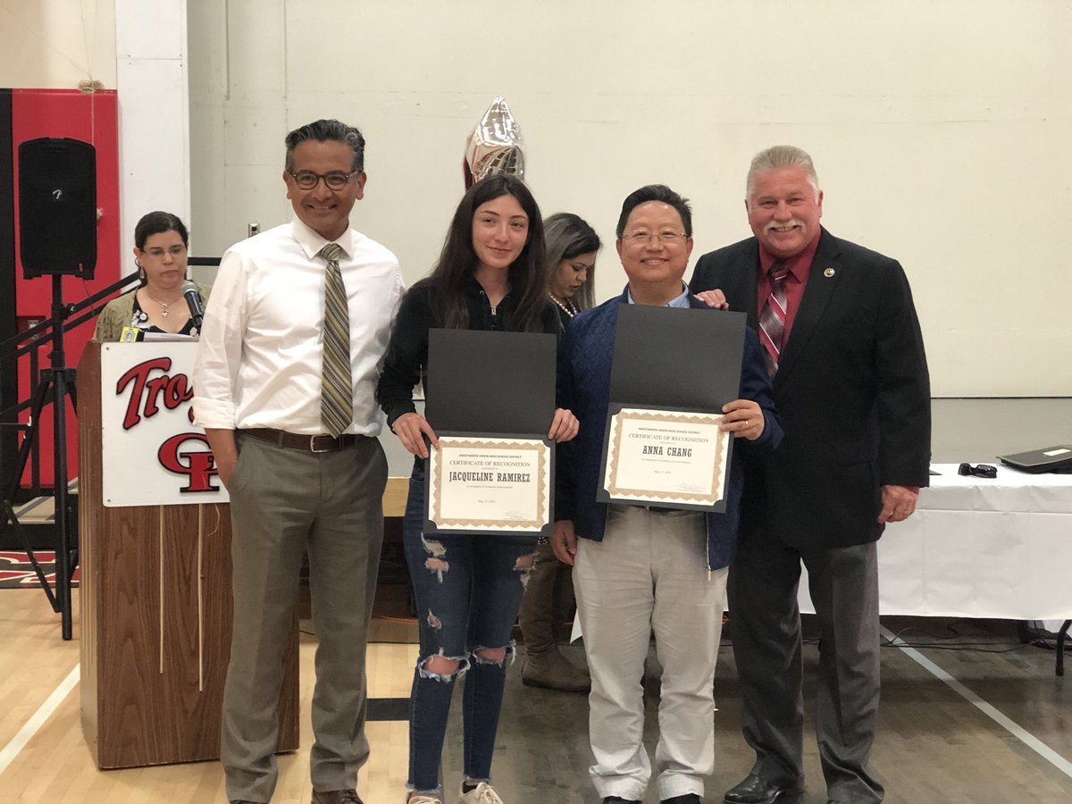 Congratulations to parents of Anna Chang and Jacqueline Ramirez who were honorees at the DELAC ceremony #SOHRaiders