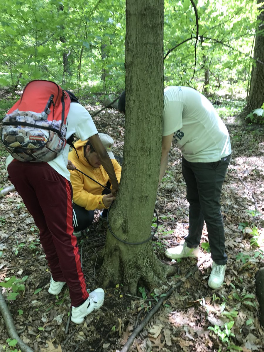 #PaceU students setting up camera traps with the @GothamCoyote project in #VanCortlandtPark