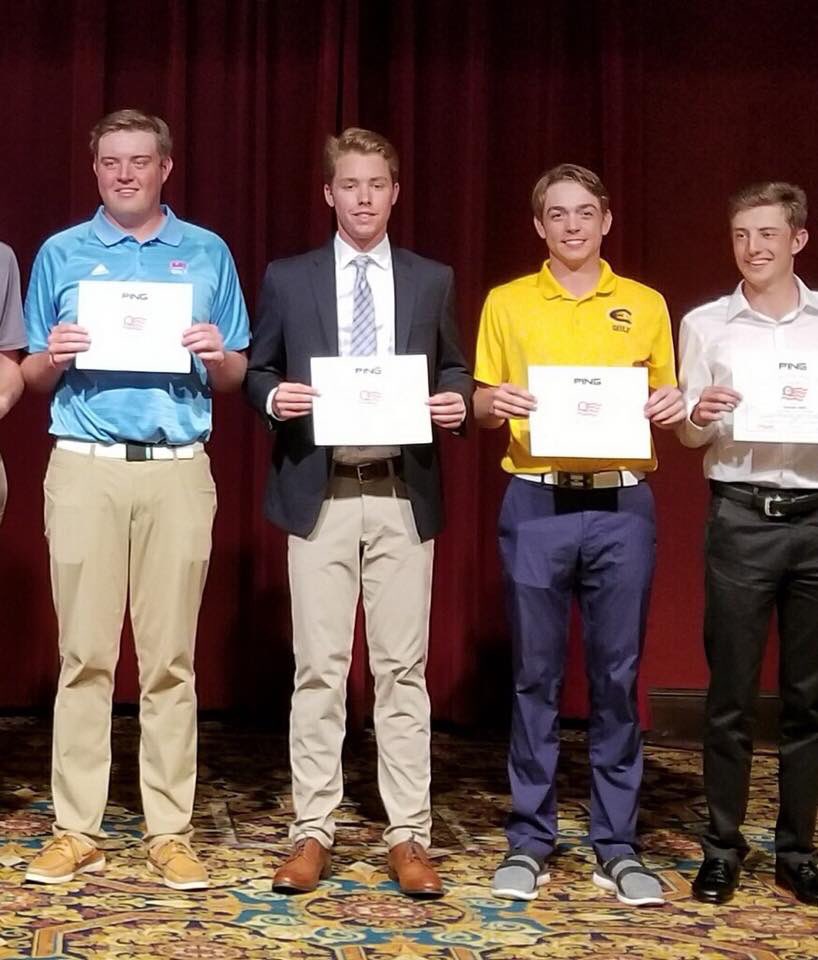 At the Golf Coaches Association of America awards banquet tonight, Will Hocker became the first player in school history to receive All-Region honors. Congratulations Will!