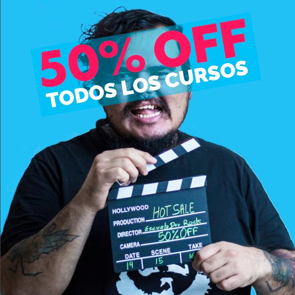Estamos con todos los cursos al 50%OFF nueva web, nuevo curso! Ya entraste a escueladevrock.com? no te pierdas las ofertas!!!