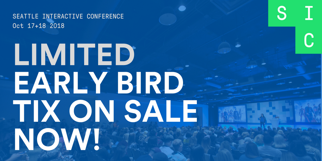 seattleinteract's tweet photo. Here we go! SIC is back. Limited early bird tickets on sale now! Take a sneak peek at some of the companies speaking at SIC18. Get your passes now to save $$$. https://t.co/xODnJnjXwe  #seattleinteract https://t.co/t1HyH5AwlE