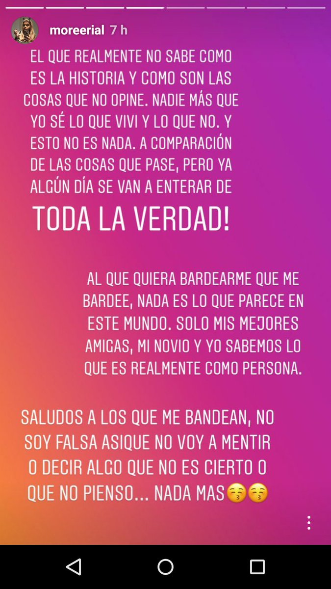 Micaelamonte2's tweet photo. @NatachaJaitt mira vos justo quien hace caer al rey!! Con todo lo que le gusta meterse en la vida de los demas que raro que no toque el tema de lo que dice su hija. Casi la violan y no hizo nada??!! Es lo que ella cuenta, Histories de Instagram de @Morena_Rial . @rialjorge https://t.co/JR5O4kzLUT