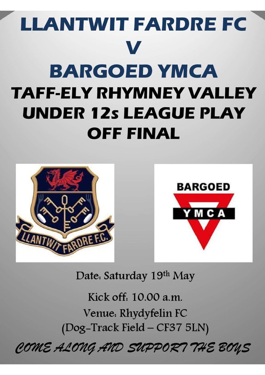 Minto1976's tweet photo. It now comes down to a final Play Off with Bargoed YMCA, to decide the overall league winner.  These are 2 excellent sides, where previous games are extremely close.  Llantwit U12s will be looking for as much support as possible for this game. @LlantwitAFC https://t.co/vRxSjb3s2G