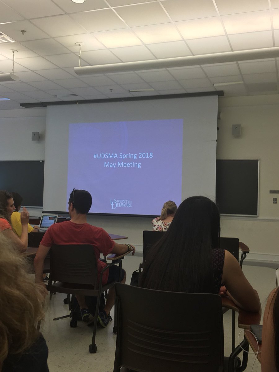 BlueHenVincent's tweet photo. Last #UDSMA meeting of the semester! 😔 https://t.co/qsKzAlxA3m