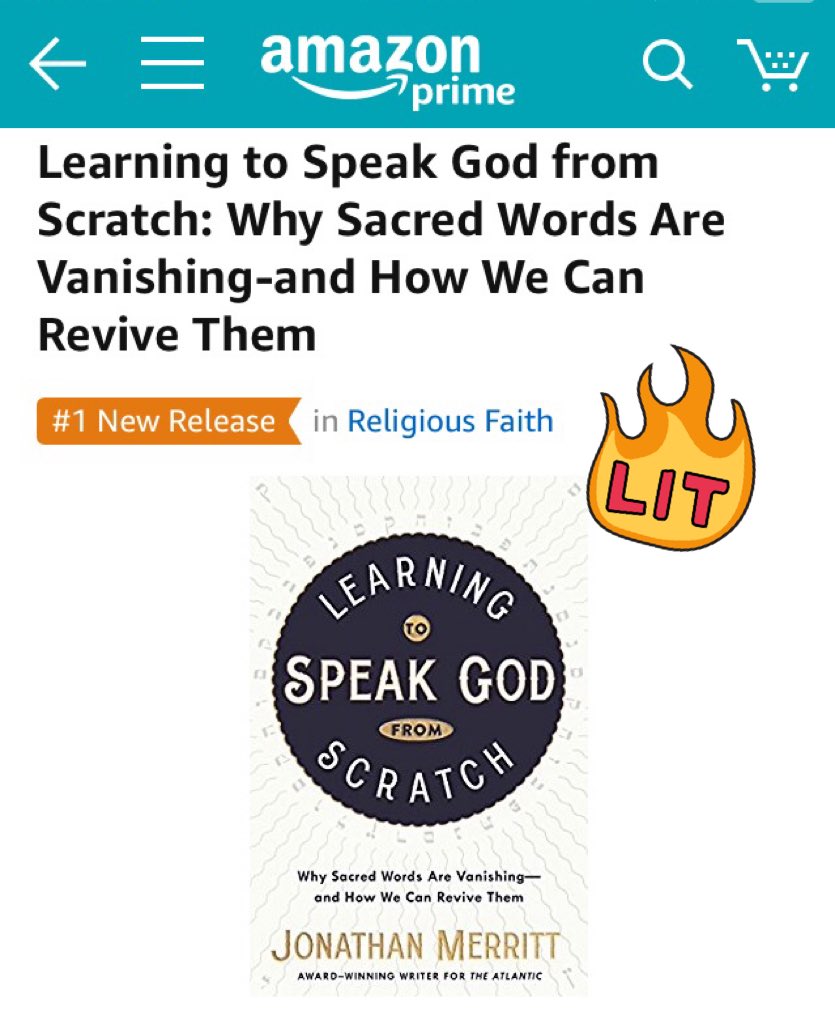 annaklebaron's tweet photo. Have you seen this, @JonathanMerritt?
It doesn’t release until August and it’s already dominating the #ReligiousFaith category on Amazon!
#SpeakGod https://t.co/ZM0eICCQAs