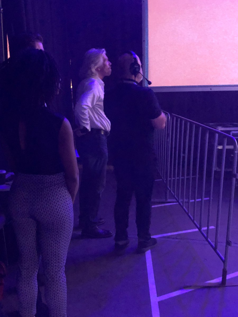 PTertzakian's tweet photo. Backstage with @richardbranson about to start @EnergyDisruptor session. Exciting! #EDU2018 https://t.co/kXHjZTV8mI