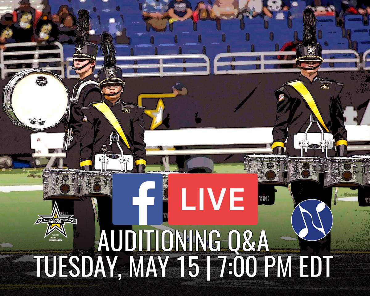 We are T minus 2 hours until we go Live on Facebook with the <a href="/AllAmericanBand/">All-American Band</a> to discuss the audition process. Follow and tune in on their Facebook page: facebook.com/USAAAMB.