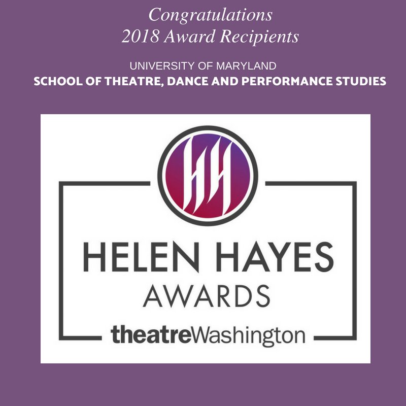 UMD_TDPS's tweet photo. Congratulations to the #UMD_TDPS faculty, students and alumni on being 2018 @HelenHayesAward Recipients! We're proud of the phenomenal theater work you continue to do in the Washington D.C. area. @umd_arhu #UMD #HelenHayes #HHA18 https://t.co/plzVRUs9Kr https://t.co/KycomTKDMc