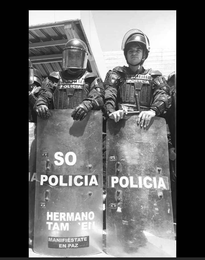 PameViteri's tweet photo. Así es como hoy nos recibieron en la "casa de todos", con la Policía anti disturbios que no se demoró en lanzarnos gas pimienta a quienes fuimos a protestar por esa #LOESsinEstudiantes #EstudiantesNoCriminales https://t.co/LBAIU9mWnS