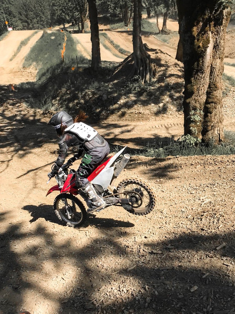 Learning to dirt bike ...oops!