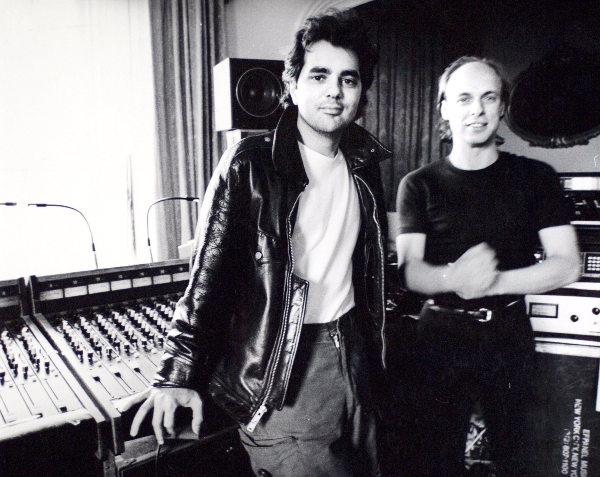 Happy Birthday Here s a great shot of Brian Eno and Daniel Lanois from 1984. 
