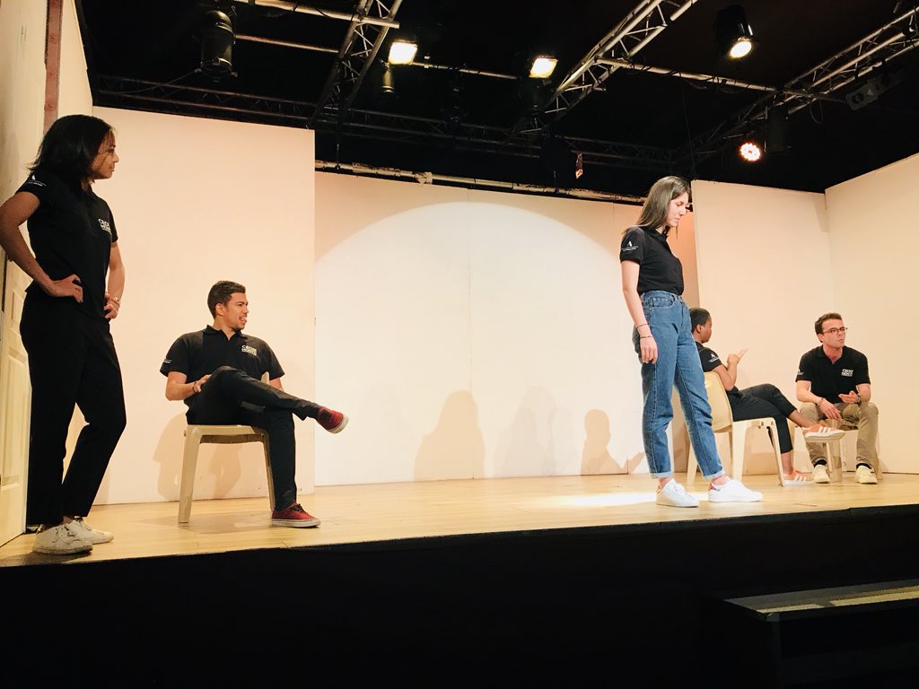 Soirée théâtre pour les 15 finalistes du concours #CEO1Month devant les collaborateurs et le président du <a href="/AdeccoGroupFR/">The Adecco Group FR</a> : pour être CEO, il faut savoir conjuguer tous les #talents !