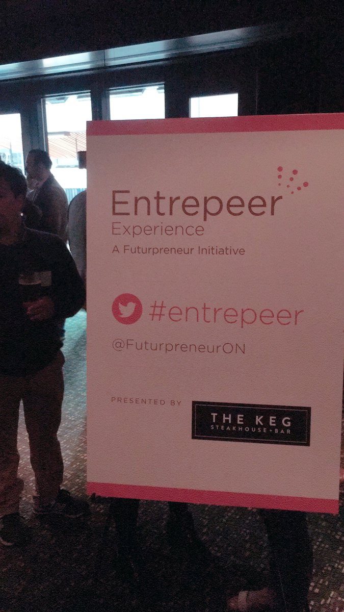 Futurpreneur's tweet photo. We’re at #Entrepeer in Toronto tonight! Thank you @TheKeg for hosting. #FuturHighFive https://t.co/0AzwVvjLb5