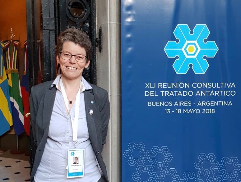 annikenkrutnes's tweet photo. Congratulations to @njastad who today was elected chair of the environmental committee of the @AntarcticTreaty. Important task! And first time it has a female chair.  #climate #Antarctica #environment #CEP #ATCM41 @NorskPolar https://t.co/7zHW0yj8XL