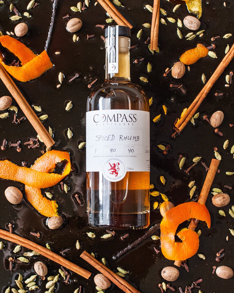Spiced rhumb, smooth with aromas of sweetness—clove, cardamom, cinnamon, orange peel and vanilla bean. We make it on Agricola St. from a combination of molasses and sugarcane, and infuse it with what you see! Pick this up at our distillery, <a href="/BishopsCellar/">Bishop’s Cellar</a> or <a href="/LiquidAssetsNS/">Liquid Assets NS</a>