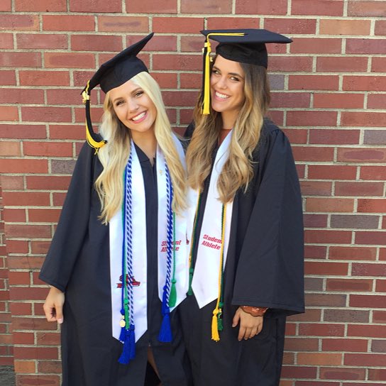 _pep5's tweet photo. Two B’s buzzed their way to their Bachelors. How did we do it? The world may never know. ❤️😂 https://t.co/livM6OtZnZ