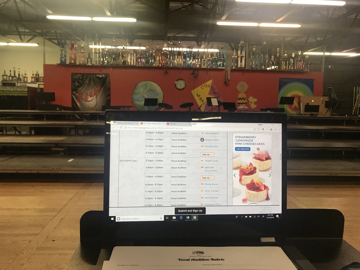 ETC_ShowChoirs's tweet image. Start of Day 2 of the 2019 Vocal Auditions! Good luck to all who are auditioning! If you still are interested in ETC there are still open spots for auditions this week! Go to etc-schoolofmusicalarts.org/audition-infor…   for more information and to sign up!  We'd love to have you! #auditiontime