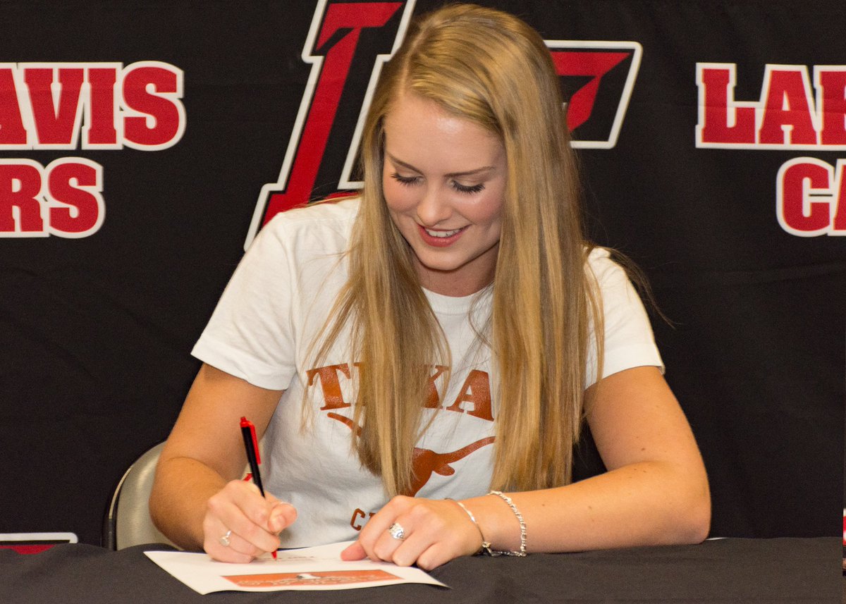ltisdschools's tweet photo. Kudos to @laketravishs @LTHcheerleading student-athlete Tori Denney who signed her letter of intent May 15 to cheer for @UTexasSpirit! #buiLTstrong @gbutler https://t.co/CAY31xFXrc