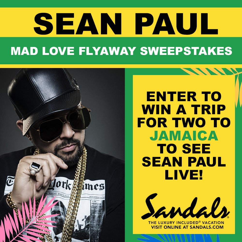 duttypaul's tweet image. USA #SPFAM!!! CONNECT WID MI @Spotify FI A CHANCE 2 WIN A FLIGHT 2 JAMAICA WID ACCOMMODATIONS AT @SandalsResorts!!! RRR!!! #SeanPaulVIPIslandExperience islandrecs.lnk.to/SeanPaulSandals