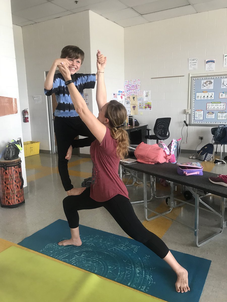 kborowski4's tweet photo. We ❤️yoga! We even had a special visitor today, a parent! #sd113a #RVican #rv113a https://t.co/Iiwf7OhI4e