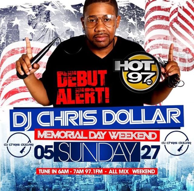 LBConsultation's tweet photo. #WAKEUP, (or #STAYUP lol),
with @DjChrisDollar ,
Sunday, May 27th 6am-7am
on #HOT97 All Mix Memorial Weekend. #GEMINI #BIRTHDAY VIBES #AOSFAMILY #MEMORIALDAYWEEKEND #DJCHRISDOLLAR #RESPECTTHEDEEJAY #DEBUT #ALERT https://t.co/IO9YHDFvUI