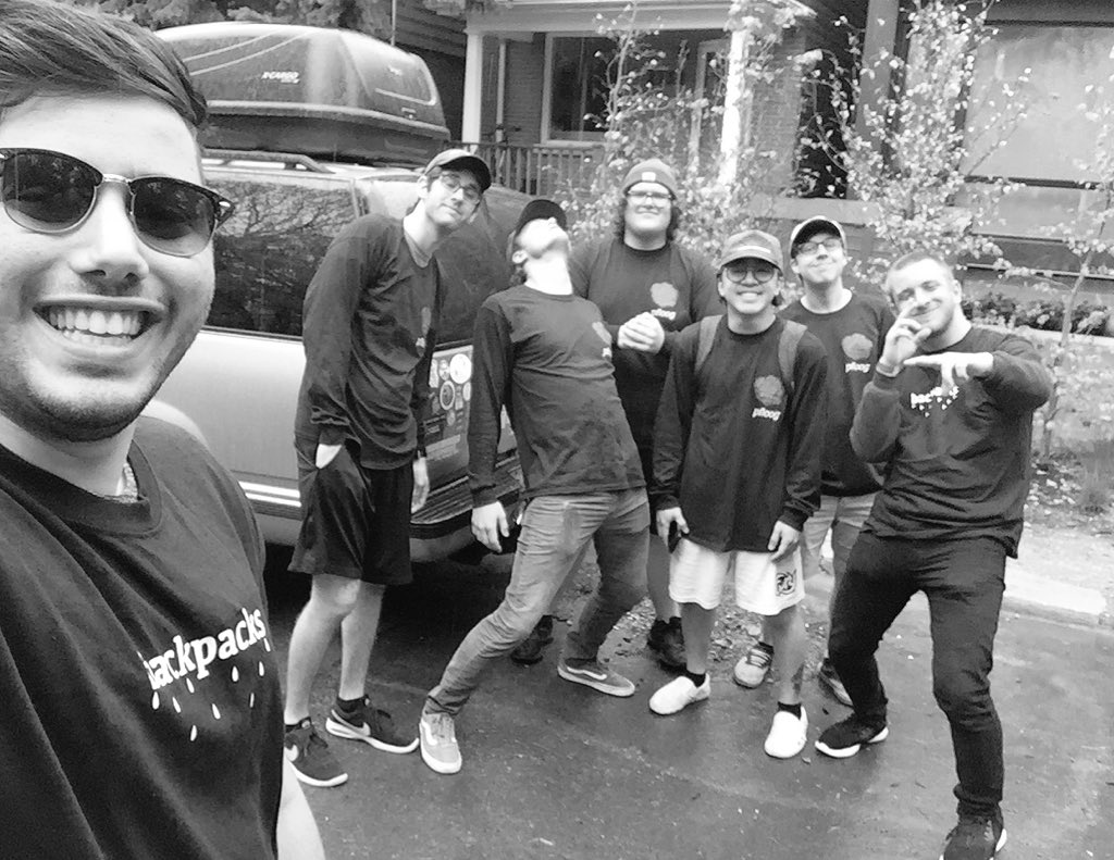 @backpacks_mi and <a href="/PfloogTO/">Pfloog</a> did a thing last night with <a href="/castlefield/">Castlefield</a> <a href="/RomancerBand/">romancer</a> <a href="/NewDesignMusic/">New Design</a> and #futuremashines <a href="/thesneakydees/">Sneaky Dees</a> ... last night was amazing, new and old friends are sick. And this shirt is comfortable aha 😇