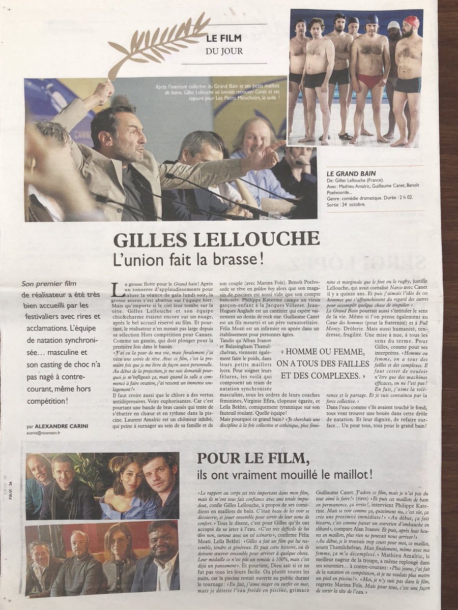 ComSegall's tweet photo. « L’union fait la brasse » dans @Nice_Matin #legrandbain https://t.co/3Jz8oSO4Ve