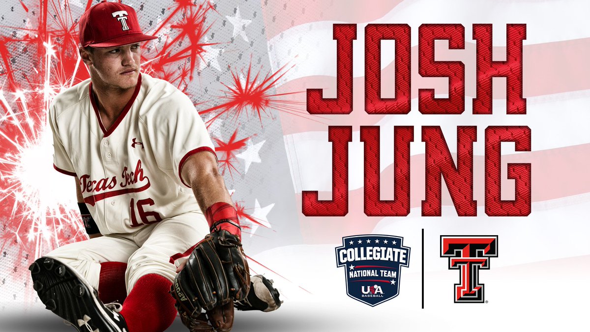 TTU_Baseball's tweet photo. Josh Jung will wear the 🇺🇸 this summer with @USABaseballCNT!  

📝➡️ https://t.co/vzzfexjtbn #WreckEm https://t.co/hAIWVS4G4F