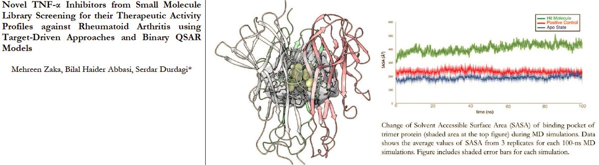 serdar_durdagi's tweet image. Our paper on TNF-alpha inhibitors will be published soon in &apos;Journal of Biomolecular Structure and Dynamics&apos; #durdagilab #TNFalpha #drug_design