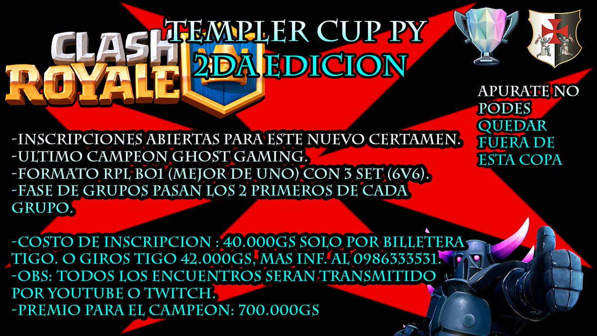 fabiani_yt's tweet photo. Muy pronto para la 2da edición de la @CruzadasT 
Anota a tu equipo y no te pierdas el tiempo 
@Sel_SamuraiPY @SamuraiArmyPY @esports_punish @TerereSports @GhotsForcePy https://t.co/qL8mS2nMi4