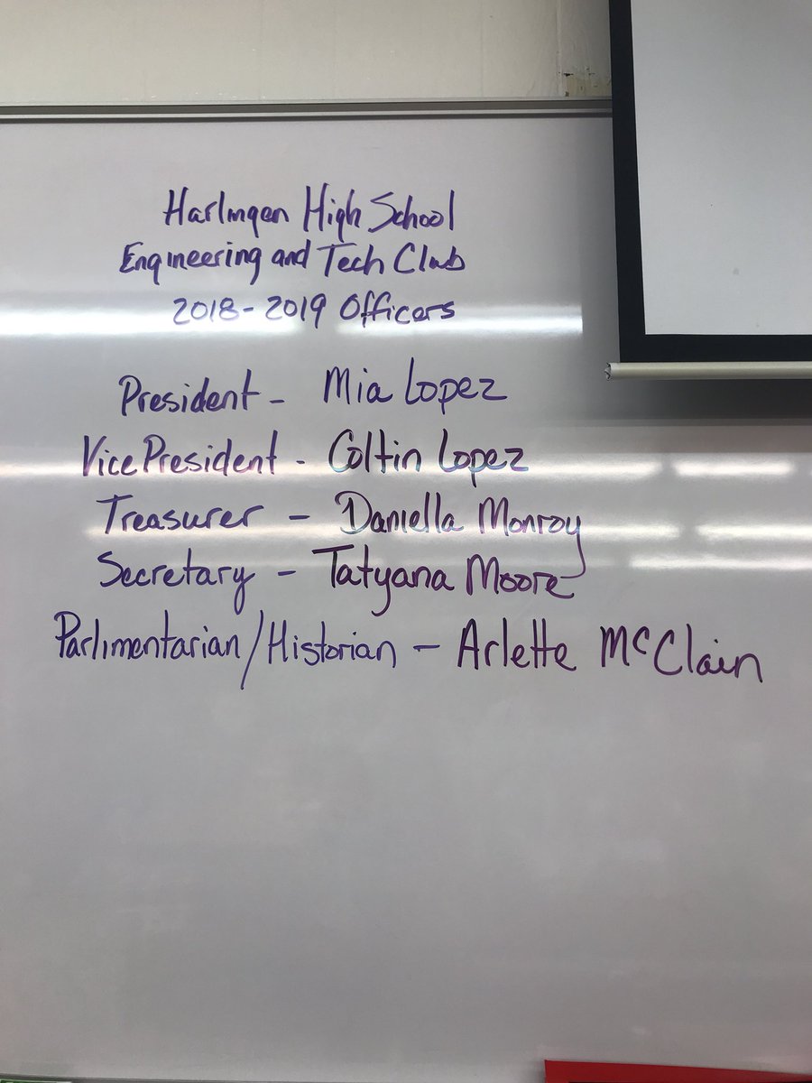 Our new 2018-2019 <a href="/HHSEngineering1/">HarlingenEngineering</a> club officers! <a href="/paul_tenison/">Paul Tenison</a> <a href="/HHSMrGuajardo/">Daniel Guajardo</a>