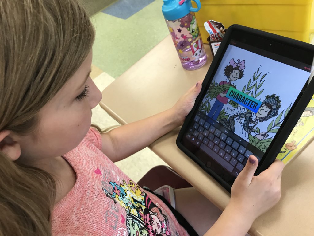 SchlieReed's tweet photo. 1st graders @OrchardLaneSDNB use the #CLIPS app to create videos about their characters and important events in their fiction story of choice @SDNBSchools @AStemp2 @Haebig #SDNBLearns https://t.co/ZTKQmPnrDH
