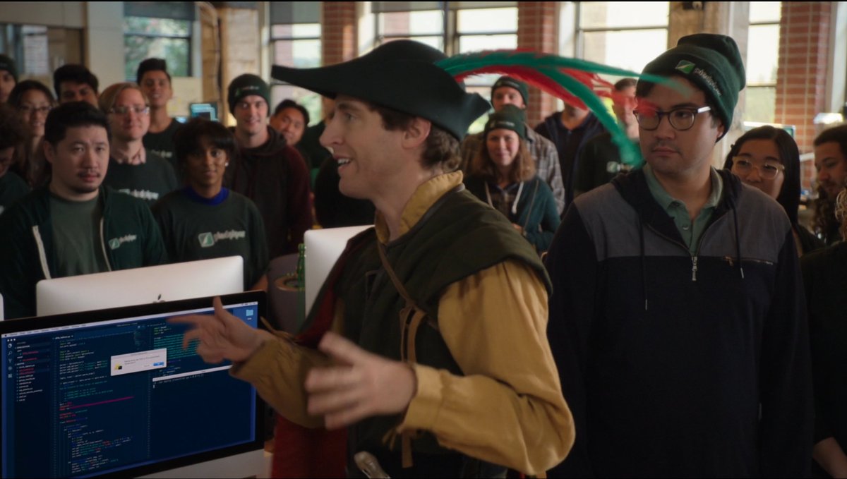 code's tweet photo. Welcome onboard, Pied Piper! @SiliconHBO always on the cutting edge with their stack! 🎉🚀🔥 #HappyCoding https://t.co/JPHLpdxs3O