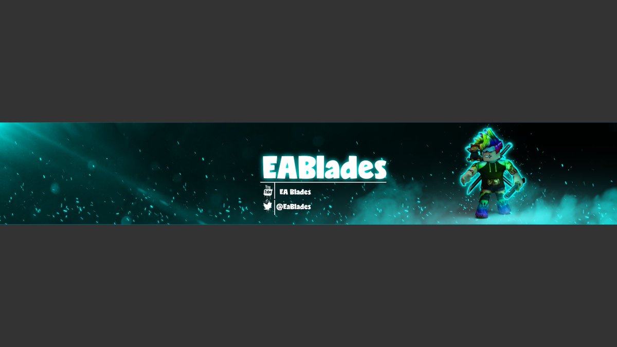 Senatorlordodin Commission Closed On Twitter Thank You Very Much Eablades For Using My Service On Making A Youtube Banner If You Wish A Banner Like This Feel Free To Dm Me - make you roblox youtube banner or logo