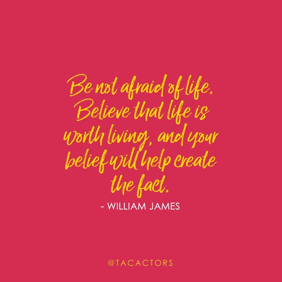 What belief can you create today to overcome a fear you have? #tacactors