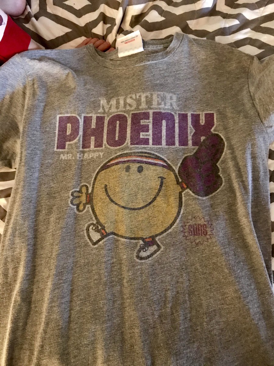 FlipBiz34's tweet image. Mister Phoenix tee for me and @j_josh11 wearing his lucky underwear today! Let’s go @Suns #NBADRAFT2018 #NBADraft #1draftpick 🙏🏼🏀☄️💜